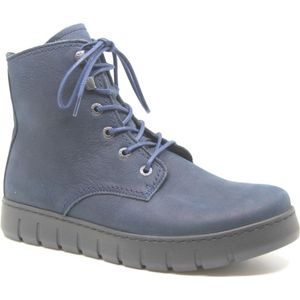 Wolky Hoge veterschoenen New Wave denim nubuck