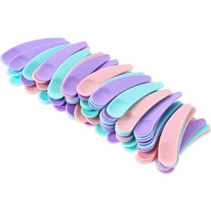 210 stuks mini cosmetische spatel - plastic schoonheid - gezichtscrème - oogcrème schraper - herbruikbare make-up spatel - cosmetische spatel schep voor bemonstering en mengen voor vrouwen meisjes - groen