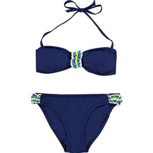 Boobs & Bloomers donkerblauwe bandeau meisjes bikini Jazzy maat 140