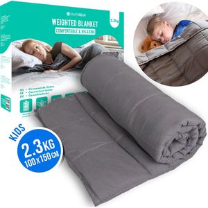 Silvergear Verzwaringsdeken Kind - Weighted Blanket - Verzwaarde Deken - 100 x 150 cm - Grijs