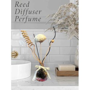 Huisparfums - Rietverspreider Parfum 100 ml - met Oranje en fris geurende kruiden - Geurverspreider - Woonaccessoires