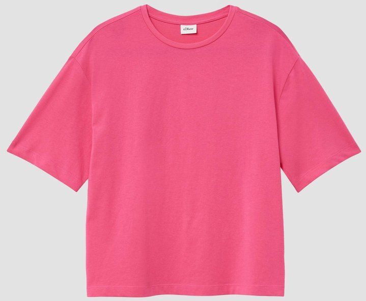 T-shirt - Boxy Fit - Katoen - Groen - Rugprint