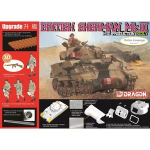 1:35 Dragon 6231 British Sherman Mk.III - Mid Production Sicily Plastic Modelbouwpakket