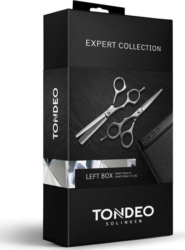 Tondeo - Expert Collection Left Box - Kappersscharen - Inclusief Carat Offset 5.5 Knipschaar en Carat Offset 5.25 Coupeschaar