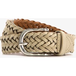 Dames riem gevlochten beige - Maat 85