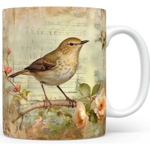 Mok met Winterkoninkje Beker voor koffie of tas voor thee, cadeau voor dierenliefhebbers, moeder, vader, collega, vriend, vriendin, kantoor