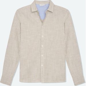Solution Clothing Ezra - Casual Overhemd - Shirt - Lange Mouwen - Regular Fit - Volwassenen - Heren - Mannen - Beige - Ecru - XL