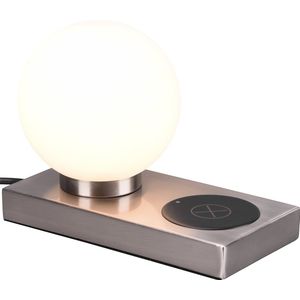 LED Tafellamp - Tafelverlichting - Torna Cobra - E14 Fitting - Rechthoek - Mat Nikkel - Aluminium