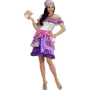 Widmann - Zigeuner & Zigeunerin Kostuum - Traditionele Zigeunerin Kostuum - Paars, Roze - Medium - Carnavalskleding - Verkleedkleding