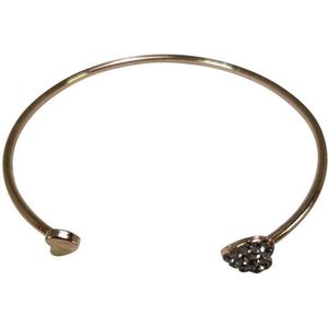 NiSy.nl Armband met Dubbel Hartje Boog | Hart Kristal | Goudkleurig