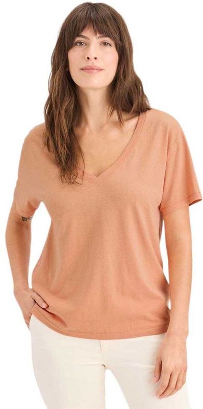 Dockers - Deep T-shirt - Zwart - Korte Mouwen - V-hals