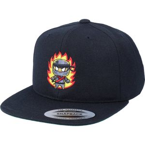 Hatstore- Ninja Fire Fury Master Black Snapback - Kiddo Cap Cap