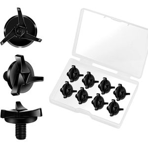 Nordivar - Motorhelm Vizier Schroeven Set voor Helm - Accessoires voor Motorhelm - 8-delige Set - Zwart met Transparante Pakking