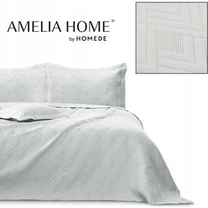 AmeliaHome - Ophelia - Bedsprei - Zilver - 200x220 cm - Tweezijdig Ultrasoon Stiksel Polyester