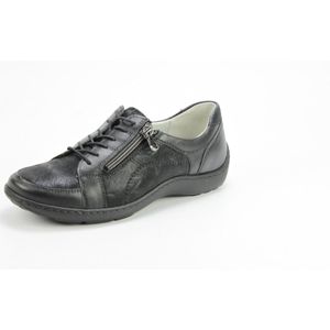 Waldlaufer - Henni - Veterschoen - Zwart - Calfsleer - Rubberzool