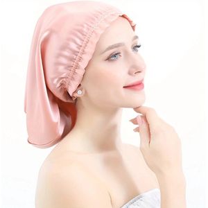 Bovista Zijden Slaapmuts - Satijnen Nachtmuts - Silk Bonnet - Sleep Cap - Haarverzorging - Satin - Verstelbaar - Voor Zacht & Stralend Haar - Roze