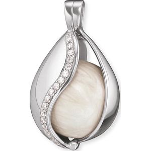 Engelsrufer - Tear of Heaven - Hanger - Gerhodineerd Sterling Zilver - Klankbol Parel Wit