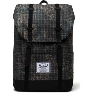 Herschel Vrije tijd rugzak Schoolrugzak met laptopvak Eco Retreat Backpack 19,5L Forest Grid Donkergroen