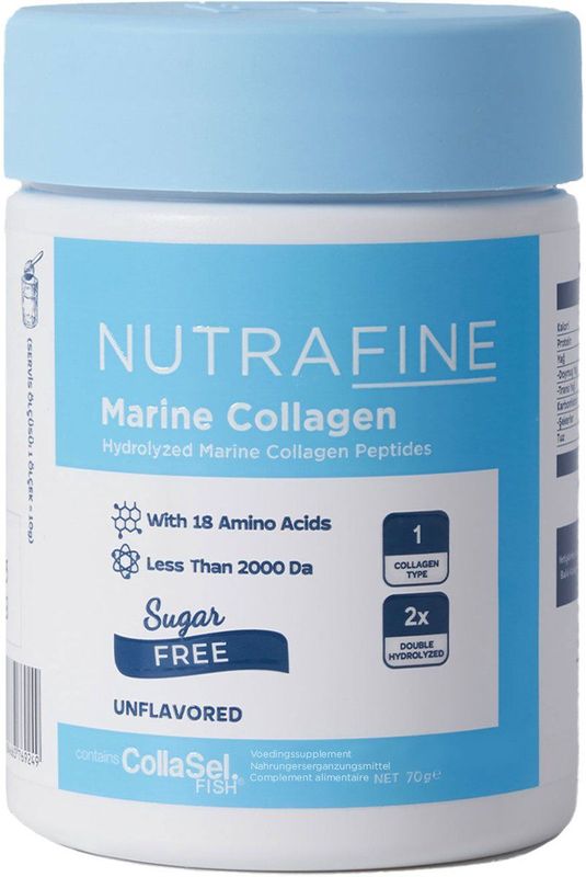 Nutrafine - Marine Collageen - 100% Dubbel Gehydrolyseerd Type I - 70 g