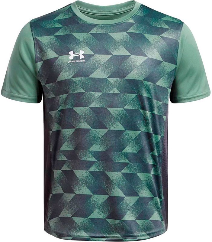 Under Armour - Challenge Print - T-shirt - Groen - Korte Mouwen - Kinderkleding