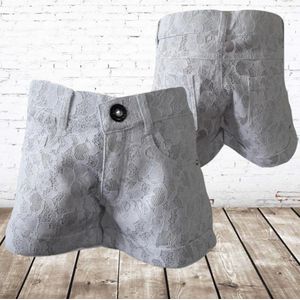 Meisjes korte broek 6177 wit -s&C-110/116-Korte broeken