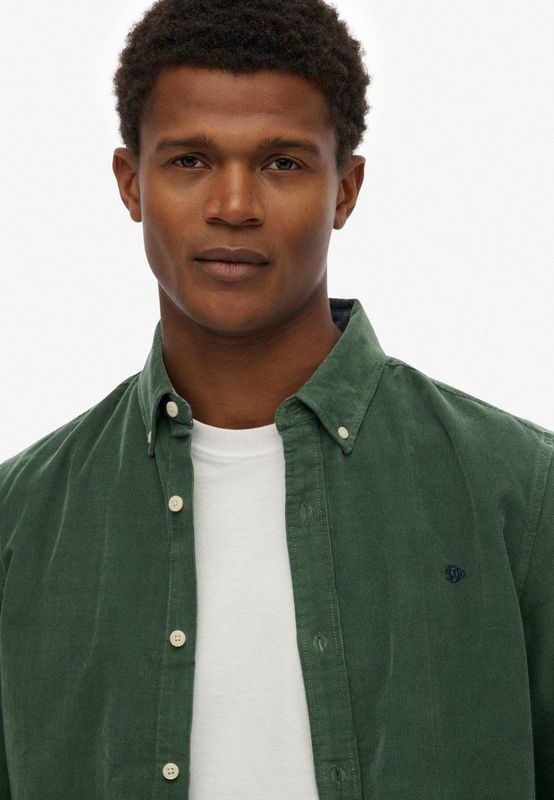 Superdry - Overhemd - Groen - Classic Needle Cord - Mannen