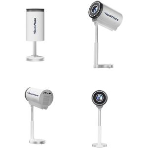 Visioware® Mini Beamer 720p HD – Draadloos WiFi & Bluetooth – Compact & Draagbaar – HDMI/USB + Afstandsbediening