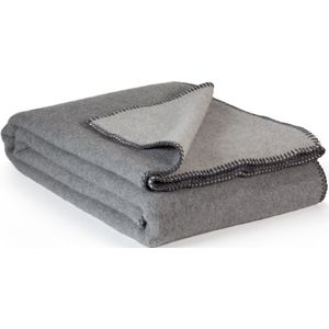 MoST - Shadow - 2-persoons omkeerbare bed deken - Merino wol - 200 x 220 cm - grijs