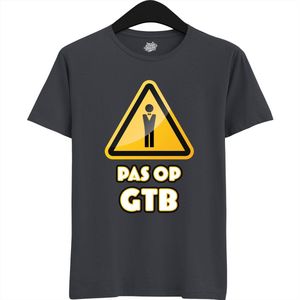 Pas Op GTB | Vrijgezellenfeest Cadeau Man - Groom To Be Bachelor Party - Grappig Bruiloft En Bruidegom Shirt - T-Shirt - Unisex - Mouse Grey - Maat M