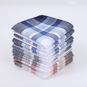 12 Stuks Heren Zakdoeken - Zachte Katoenen Heren Zakdoek Met Klassiek Gestreept Patroon 40x40cm