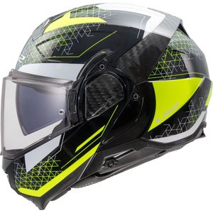 LS2 FF910 Advant II systeemhelm Astral zwart geel - Maat XS