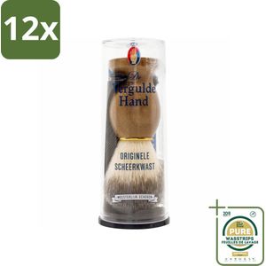 Vergulde Hand Originele Scheerkwast - Voordeelverpakking - 12 stuks - Scheerbeurt - Scheerapparaat