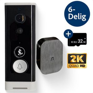 LS Video Deurbel Slim - Draadloze deurbel met camera - Slimme Deurbel - Nachtzicht - Inclusief 32 GB SD kaart en draadloze gong – Zonder Abonnement