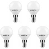 Asalite - LED Lamp G45 - E14 Fitting - 6W - 510 Lumen - 3000K Warm Wit Licht - Niet Dimbaar - 5 Stuks