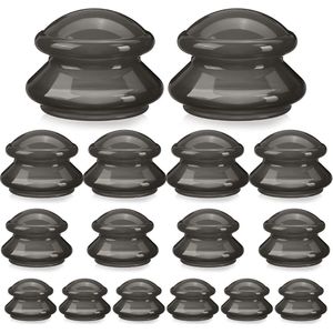 16 stuks Cellulite Cups (4 maten) - siliconen cups - Cupping cups - Cupping Set - Cupping For Cellulite - vacuüm cup - Cuppingtherapieset - Massagecups - Professioneel cuppingapparaat - Cupping for cellulite - Voor Gezicht, Armen en Benen