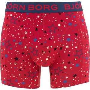 Bjorn Borg - Heren - 2-Pack Sammy Graphic Star Boxers - Rood - S