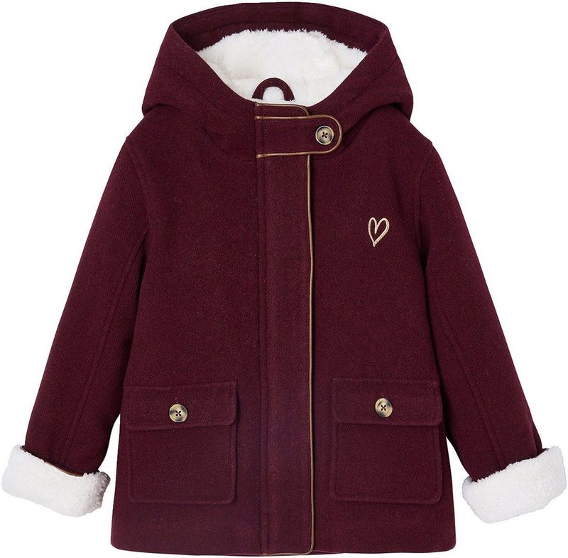 Mantel - Geel - Met Capuchon - Wol - Sherpa Voering - Voor Meisjes