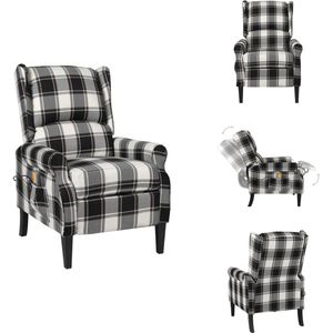 vidaXL Massagestoel - Massagestoelen - Verstelbare Massagestoel - Verstelbare Massagestoelen - Massagestoel verstelbaar stof meerkleurig