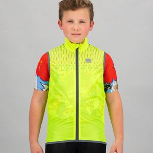 Sportful Windstopper mouwloos Kids Fluo  - KID REFLEX VEST YELLOW FLUO - 8Y