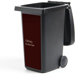 Container sticker Tekst - Rood - Minimalistisch - 44x98 cm - Kliko sticker