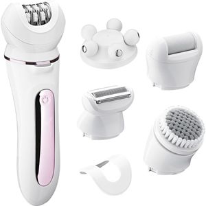 Bloomm Epilator 5 in 1 - Ladyshave - Scheerapparaat vrouw - Bikinitrimmer - Ontharingsapparaat - Nat en droog - Draadloos - Incl. Reinigingsborsteltje - Wit