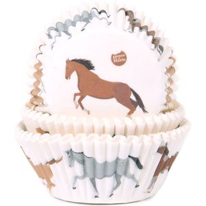 House of Marie Cupcake Vormpjes - Baking Cups - Paarden - pk/50