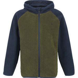 Color Kids - Fleece jas met capuchon voor kinderen - Dark Olive - maat 104cm