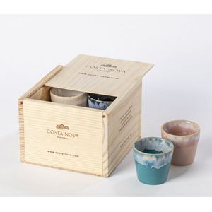 Costa Nova Grespresso - 8 lungo kopjes 210ml in houten giftbox