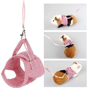 Squirrel Vest Harness & Leash Set Soft Front Harness Adjustable Outdoor Vest Clothes for Guinea Pig Chinchilla Squirrel[L-Red]
