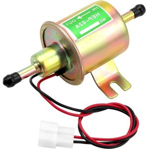 Allecto plus - 12V messing brandstofpomp voor benzine en diesel. Krachtige elektronische brandstofpomp, model HEP-02A. Geschikt voor diverse toepassingen.
