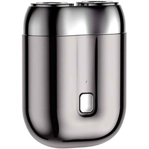 QTTVBTNA -Draagbare Elektrische Scheerapparaat voor Mannen – Reisscheerapparaat met Dubbele Kop, Roterend & Waterdicht – Compacte Baardtrimmer voor Gezicht en Vakantie