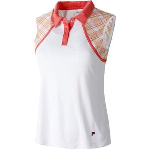 Fila Tammy American Polo Tennis Shirt Tenniskleding Dames Wit - Maat XS