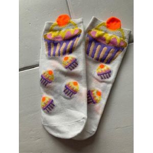 Cupcake enkelsokken - cake - sokken - damessokken - Unisex - Maat 36-41