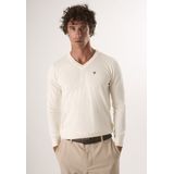 Felix Hardy - Classic V-Neck Knit Sweater - Ecru - Heren